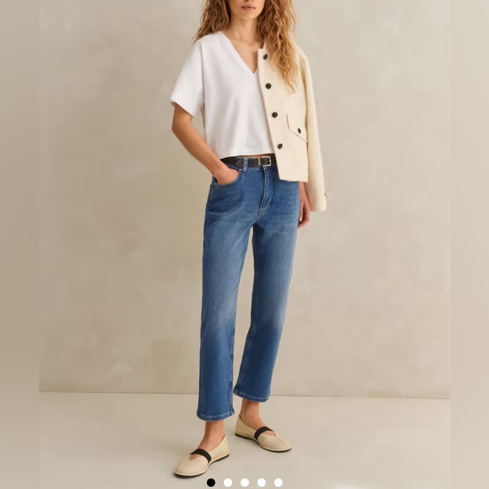 ME+EM Regular Authentic Slim Crop Jean
